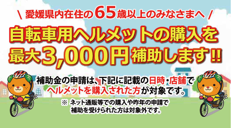 自転車用ヘルメット購入補助事業