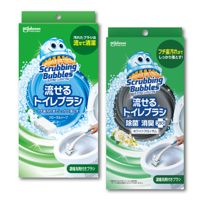 スクラビングバブル<br>流せるトイレブラシ