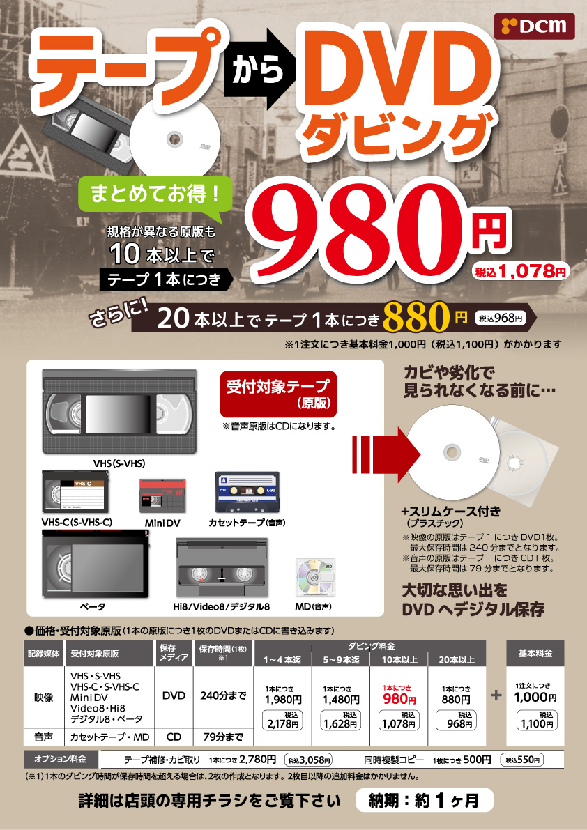 CD・DVDダビングサービス|サービス|DCM