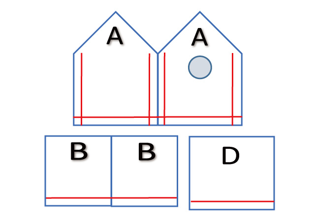 鉛筆で印の線を引く、墨付け