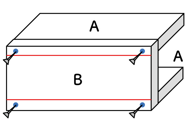 板をネジ止めする