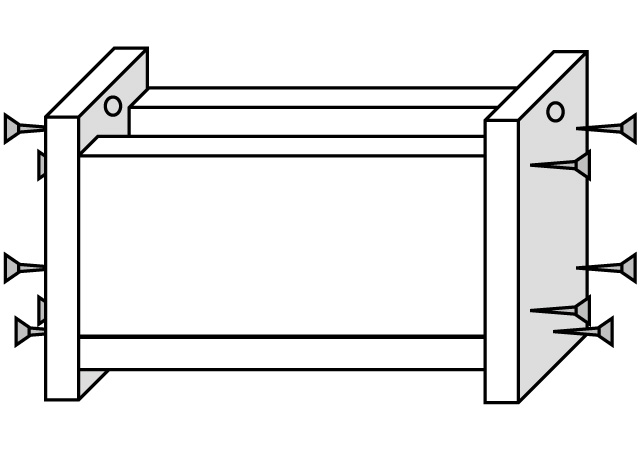 板をネジ止めする