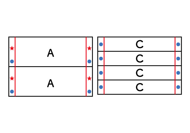 板に印をつける