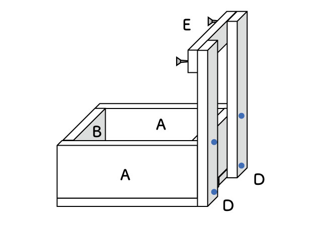 取っ手の取り付け