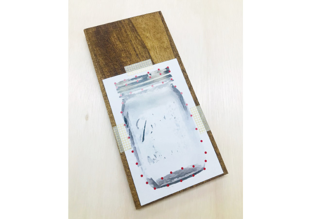 イラスト用紙,貼り付け