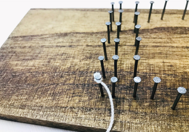 釘,タコ糸,イラスト