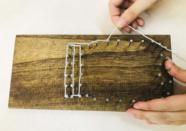 釘,タコ糸,イラスト