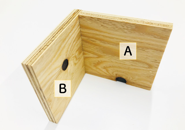 側面,接着剤,板を張り合わせる