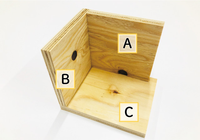 底面,接着剤,板を張り付ける