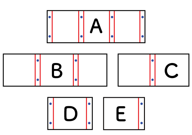 板に墨付けする,下穴