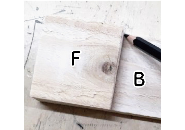 板に墨付けする