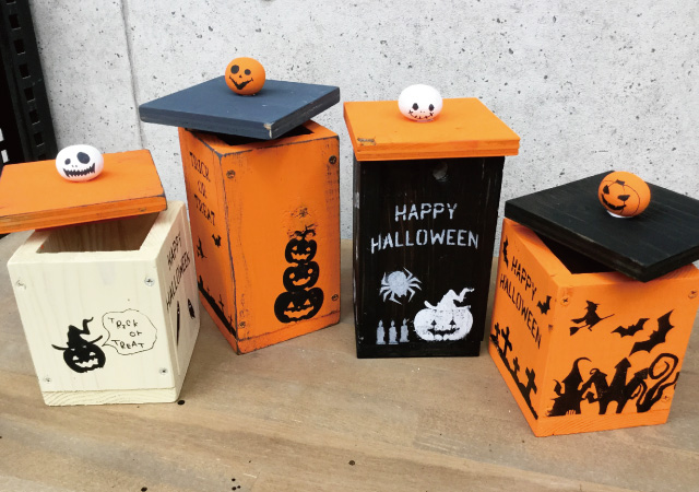 ハロウィン,ジャック・オー・ランタン,箱,ペイント