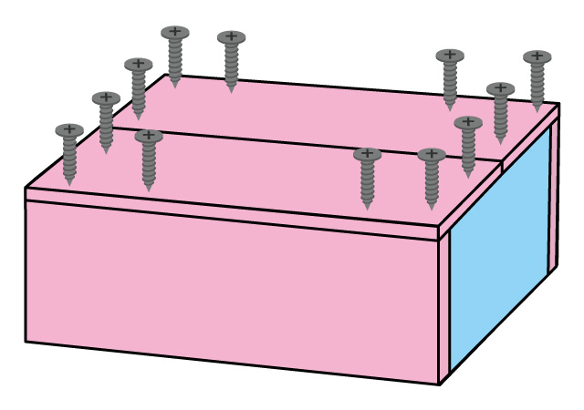 底板を取り付ける