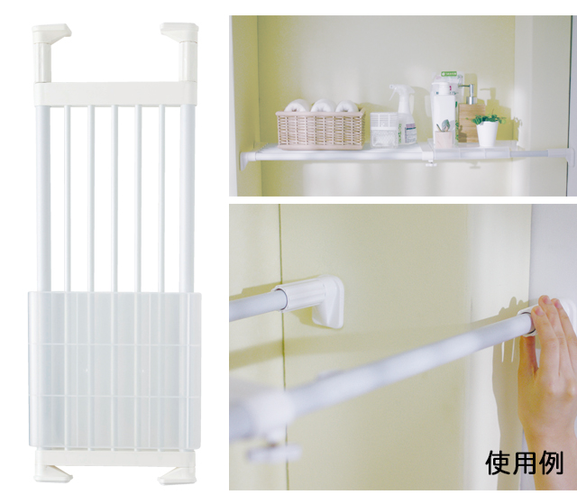 ＤＣＭ 強力突っ張り棚　クリア棚付　H18-KTT65