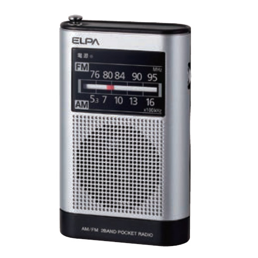 ELPA　AM／FMポケットラジオ　ER-P66F