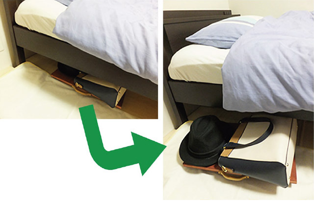 ベッド下のすき間など
