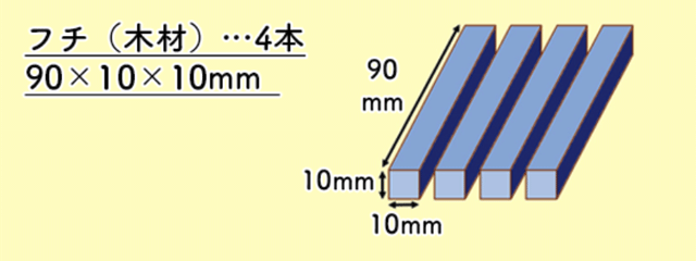 フチ（木材）4本