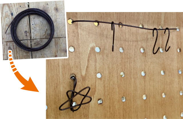 ワイヤーを取り付け