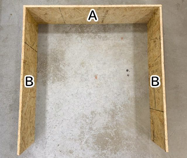 コの字型を作る