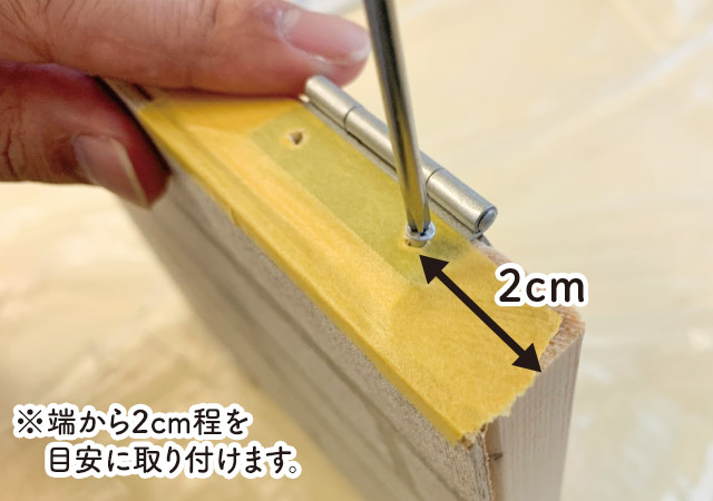 蝶番を取り付ける