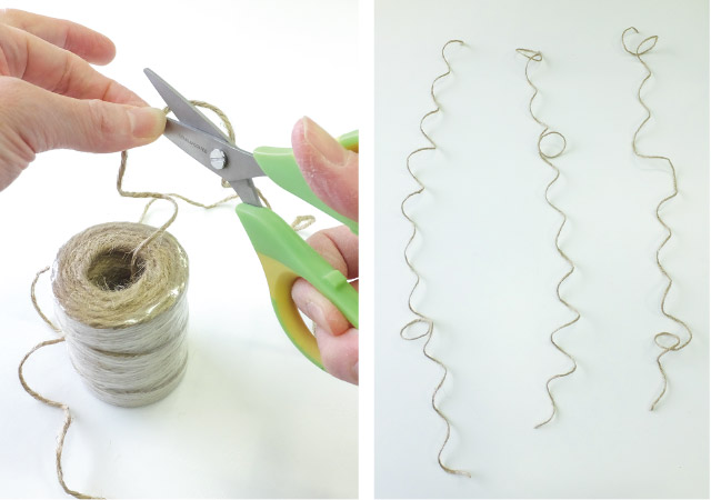 麻ひもをカット