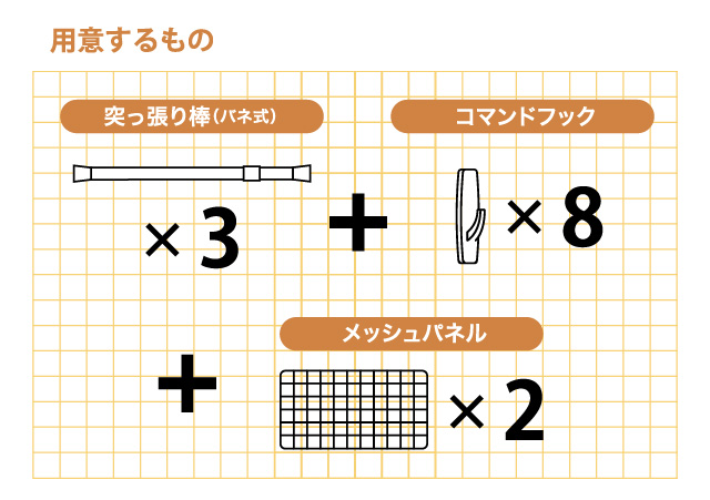 シンク下に突っ張り棒