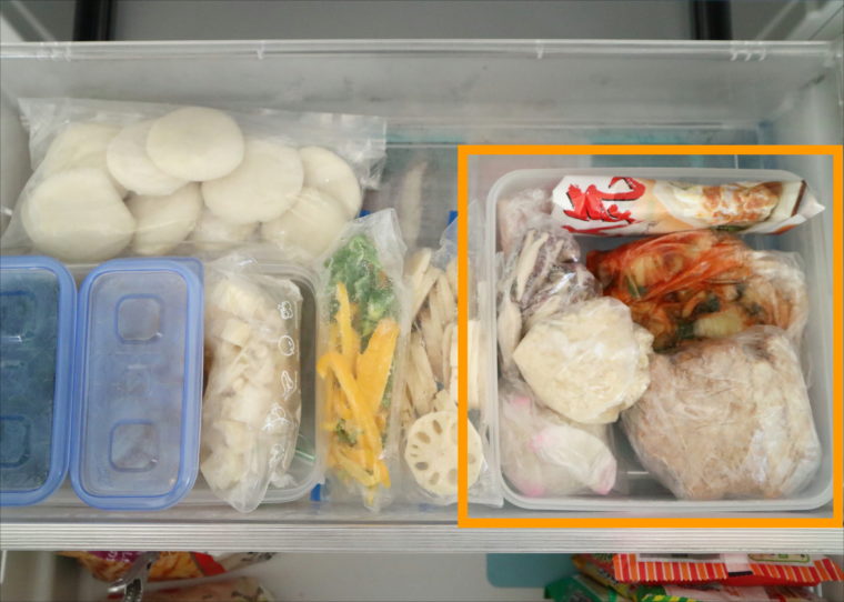 残りもの専用トレイを作り、転がり防止と忘れ対策