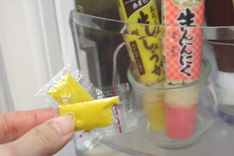 からしはチューブタイプではなく、納豆の付属品を活用