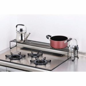 DCMブランド　コンロ奥ラック 幅75cm用 鍋蓋スタンド付