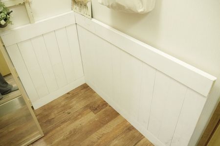 工夫その５　腰板壁で可愛さをプラス