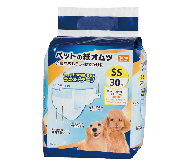 ＤＣＭ ペットの紙オムツ　SS　30枚