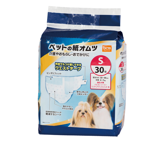 ＤＣＭ ペットの紙オムツ　Ｓ　30枚