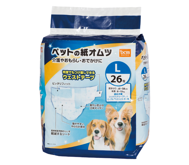 ＤＣＭ ペットの紙オムツ　Ｌ　26枚