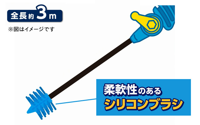 柔軟性のあるシリコンブラシ