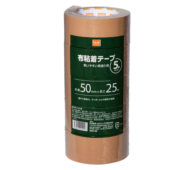 ＤＣＭ 布粘着テープ　５巻　5cm×25ｍ