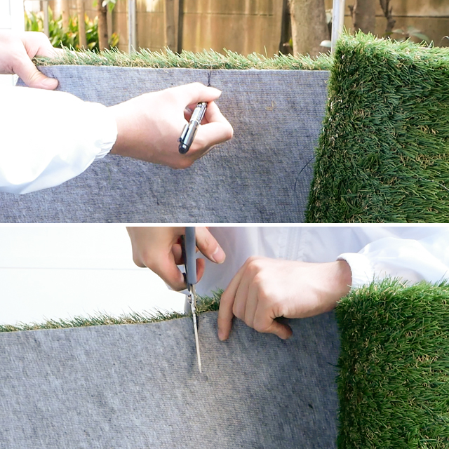 必要な分に印をつけてカット