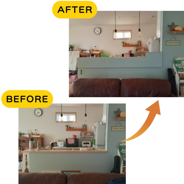 作品名:カウンター上収納