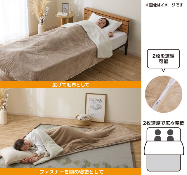 ＤＣＭ 寝袋にもなる毛布