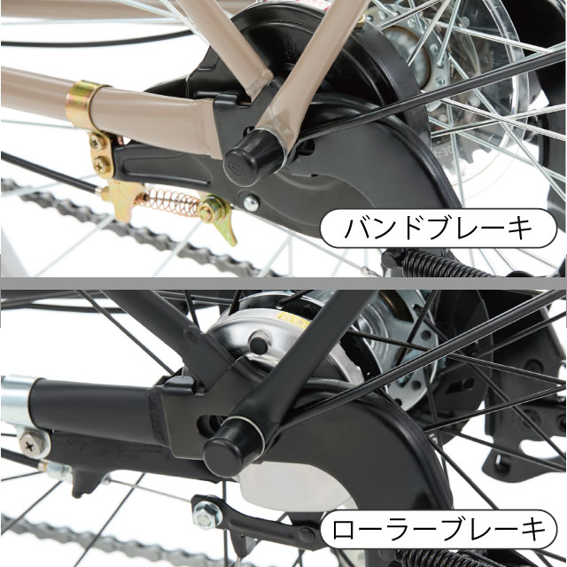 「バンドブレーキ」と「ローラーブレーキ」の違い