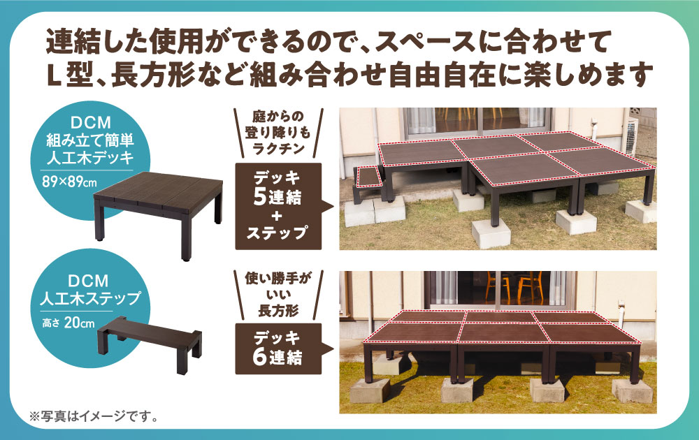 連結も簡単。スペースに合わせたレイアウトが可能