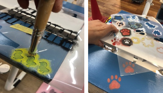 ステンシルする