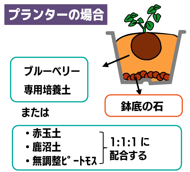 プランターの場合