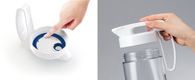 パッキン一体式で洗い物ラクラク