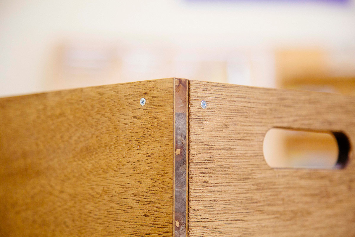 ボックスの四隅をしっかりと固定