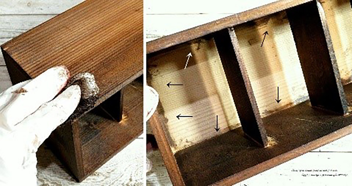 木部用オイルを塗る