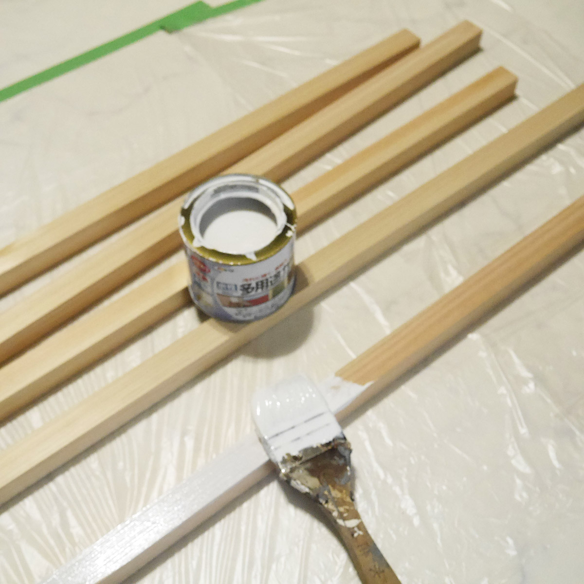 木材をペイント