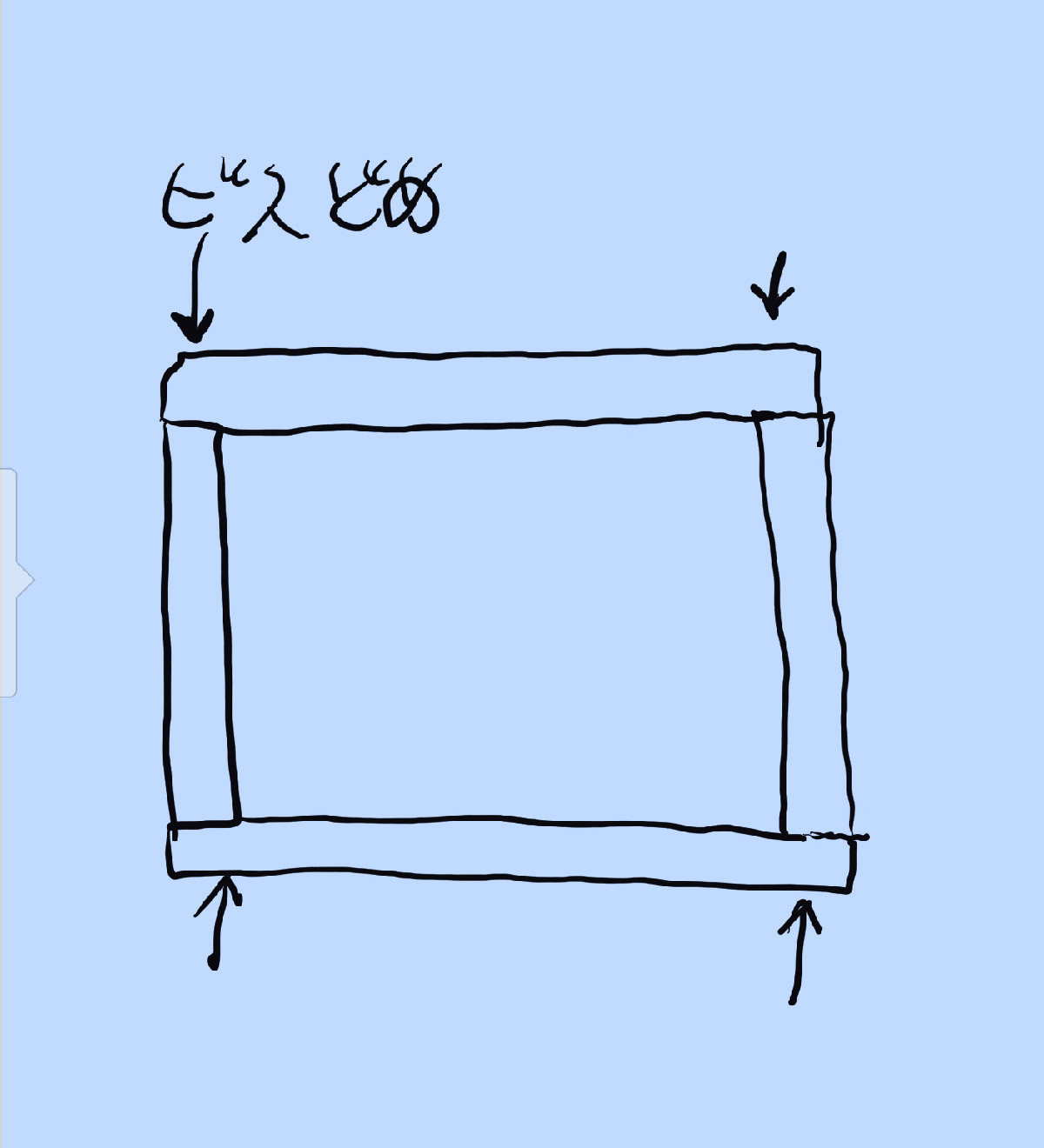 枠組みをビス留め