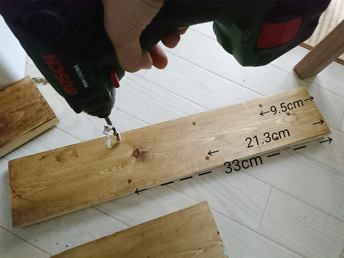 「下穴をあける」