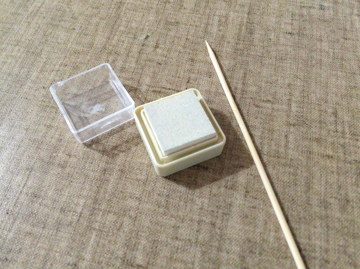 スタンプ台,竹串