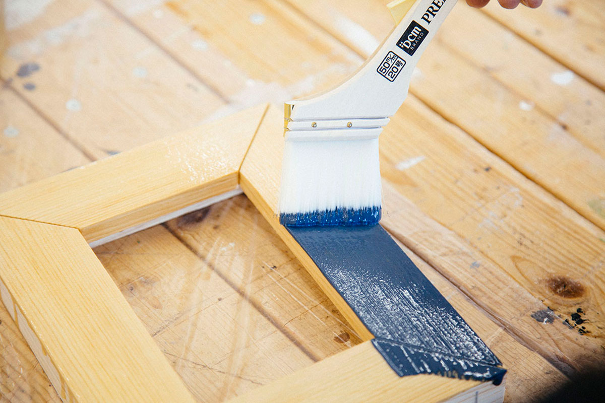 ミルクペイントで塗装するところ